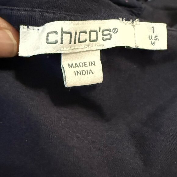 Chico's Modal Blend Puff Sleeve Top - Picture 2 of 2